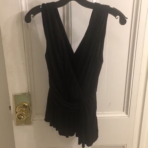 Black Bailey 44 wrapped knit top